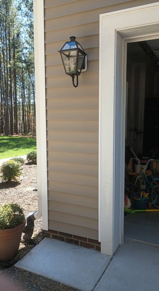 Exterior siding area after repair